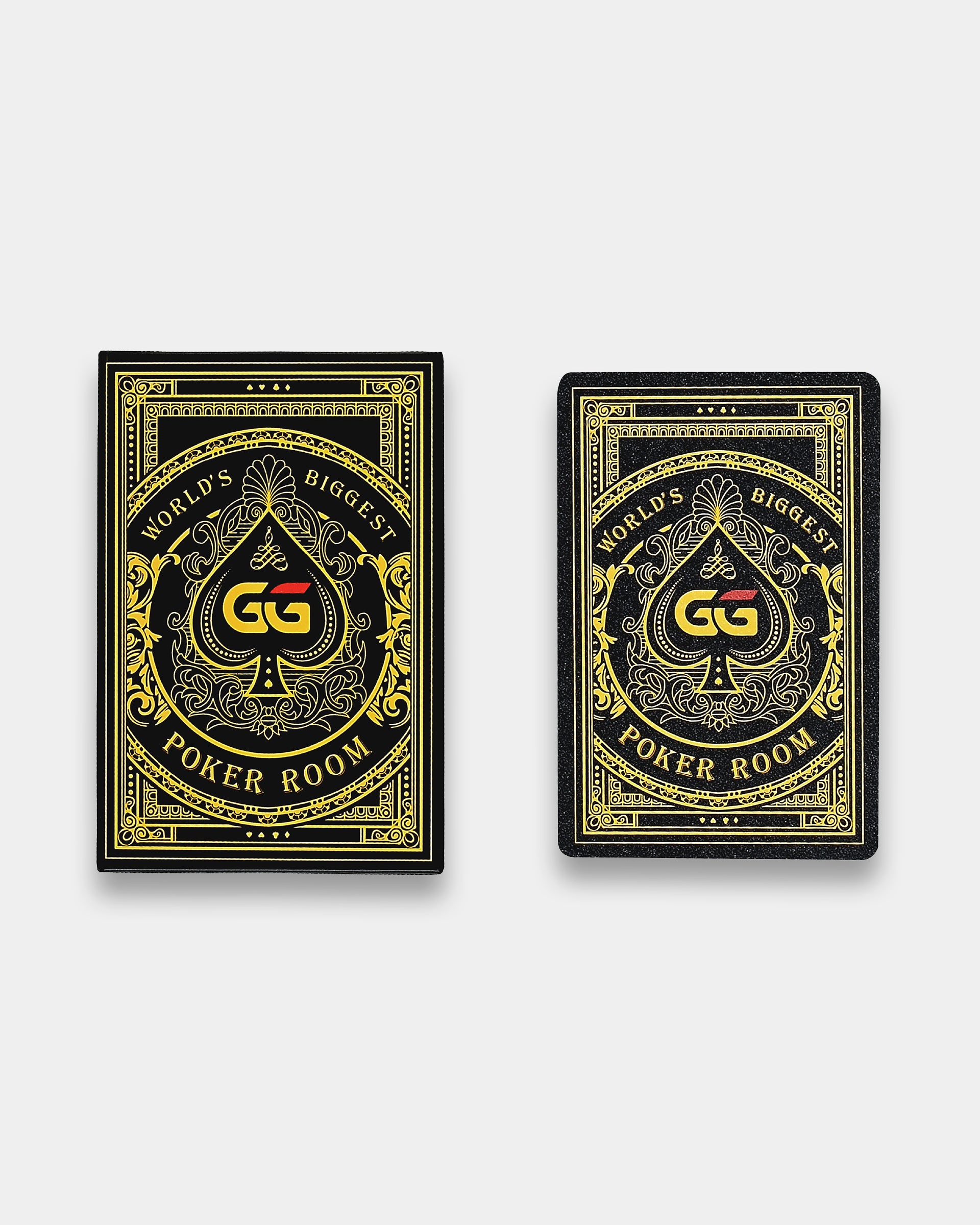 GGPOKERブラック＆ゴールドカードデッキ-ボックスセット