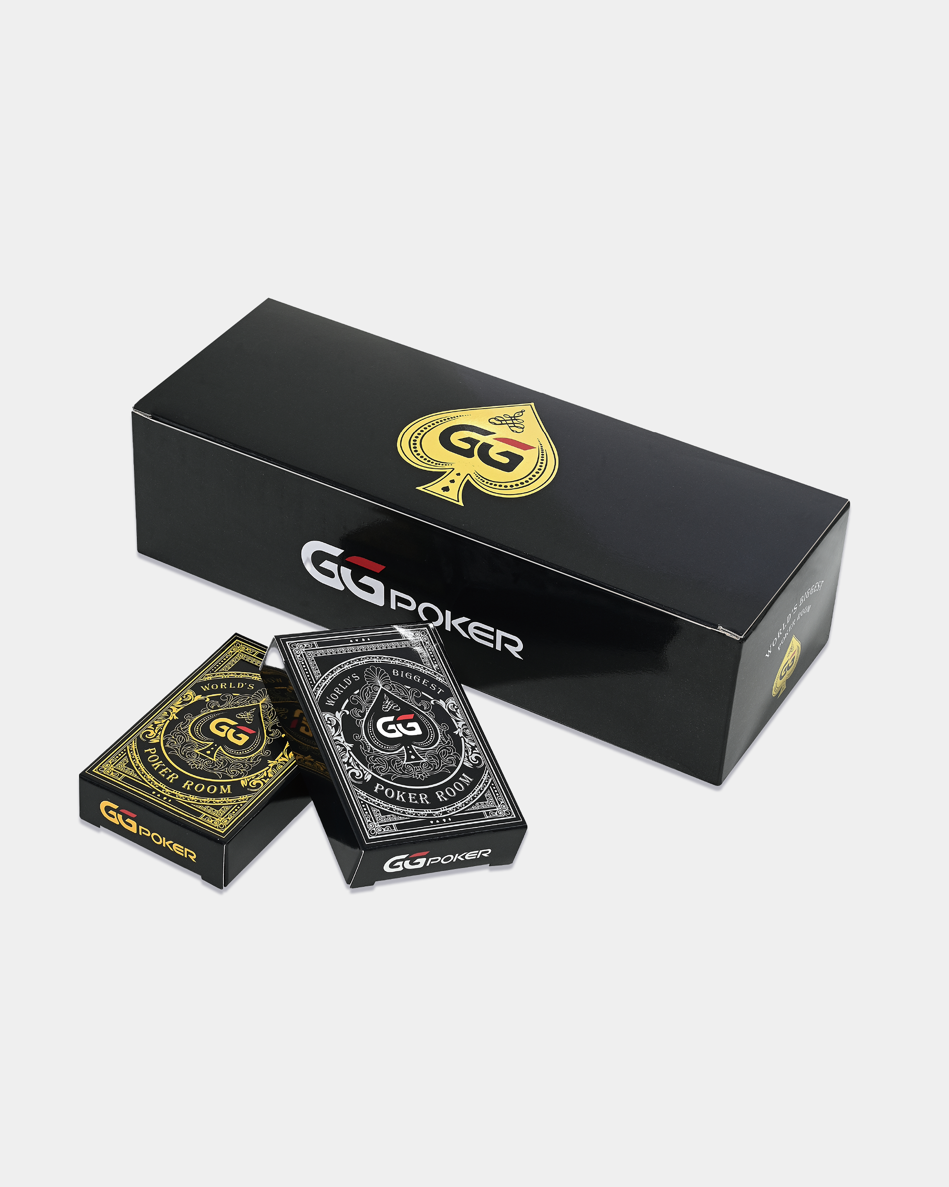 GGPOKERブラック＆ゴールドカードデッキ-ボックスセット