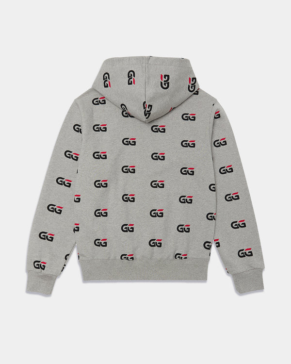 GGロゴ柄パーカー